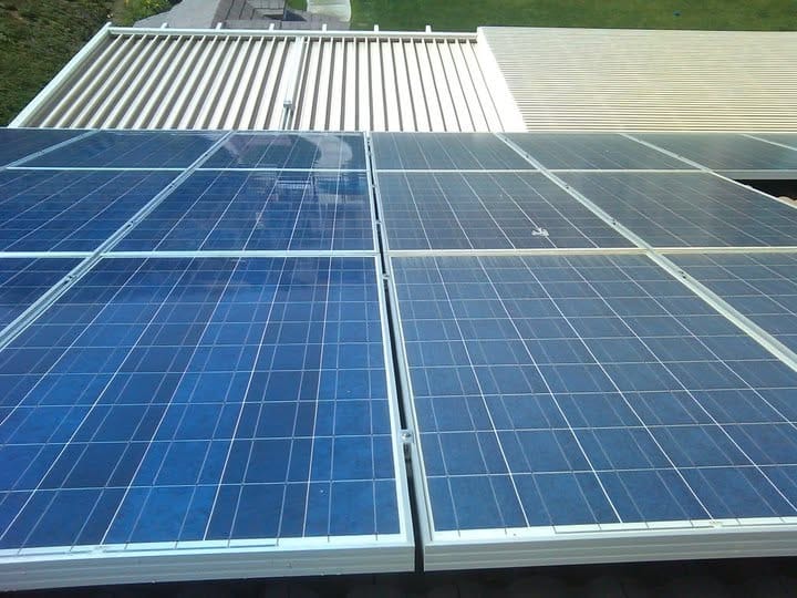 Clean rooftop solar panels.