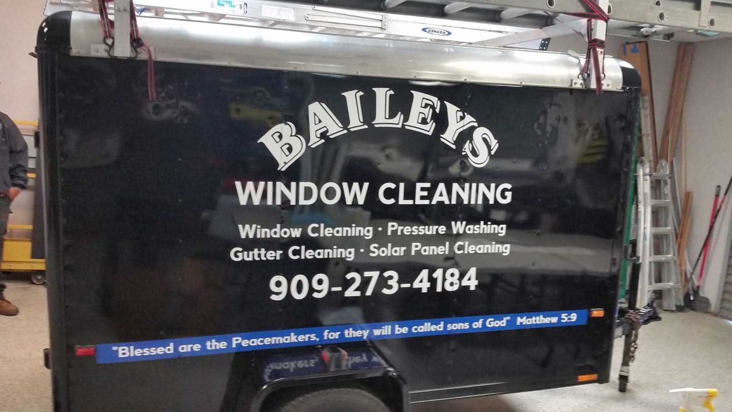 Bailey's Window Cleaning service trailer